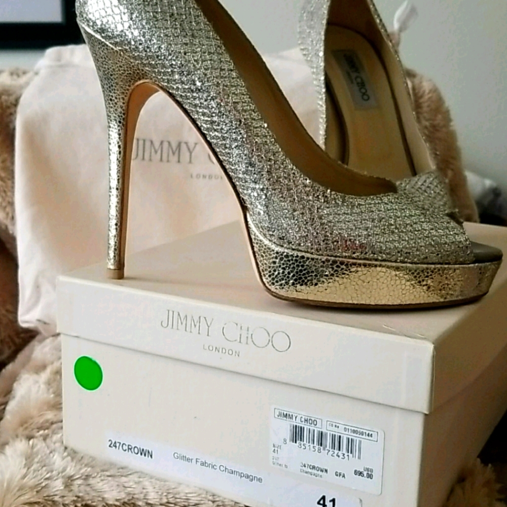 Jimmy Choo peep toe pumps "247 crown".